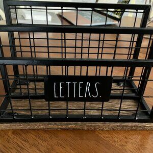Rae Dunn “LETTERS.” Metal Wire Organizer – Black